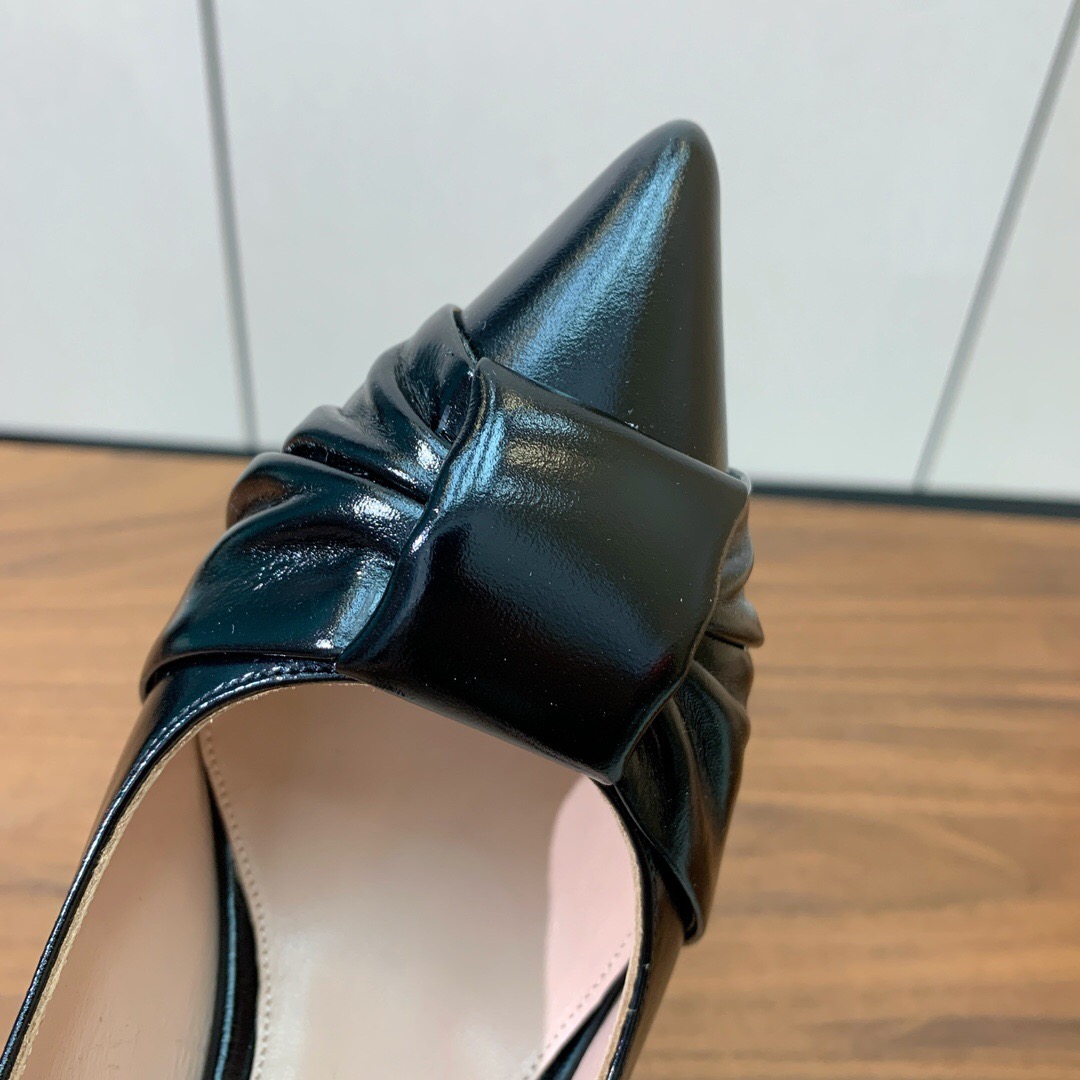 2025 Women Gianvito Rossi Black Leather High Heel KFY00300