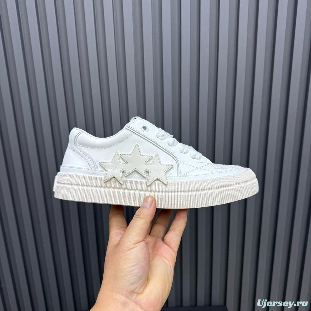 2024 Unisex Amiri White Leather Sneakers MJ00300