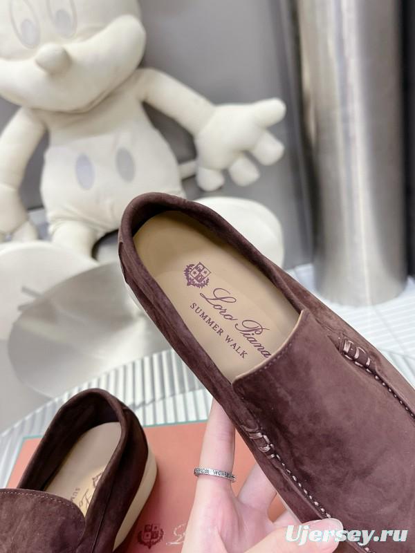 2024 Men LP Brown Suede Loafers MJ00270