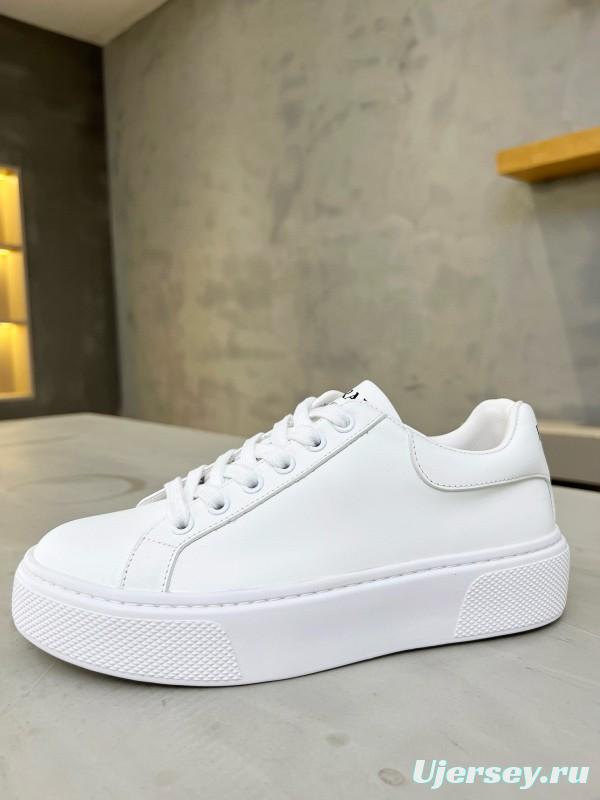 2024 Unisex Prada White Leather Sneakers MJ00310