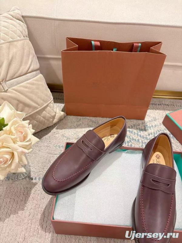 2025 Women LP Purple Leather Loafers LY00340(F)