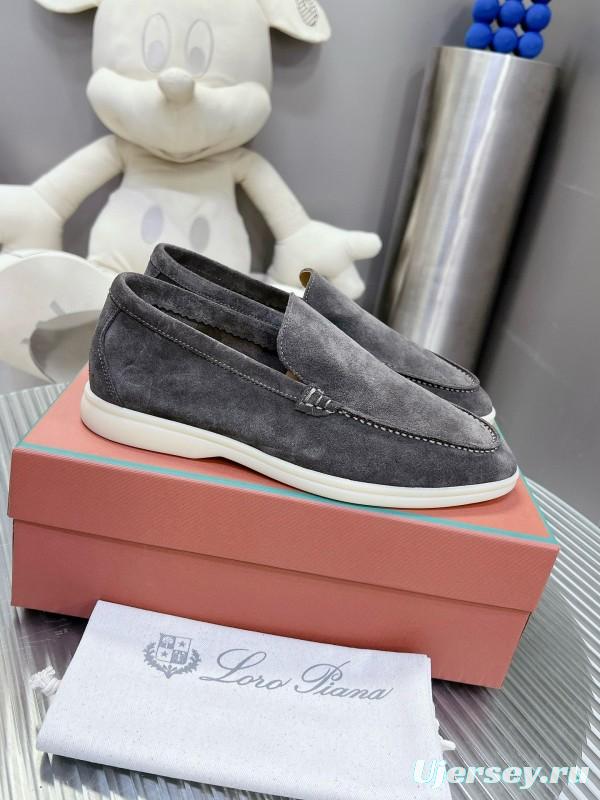 2024 Unisex Le Parmentier Grey Suede Loafers MJ00270
