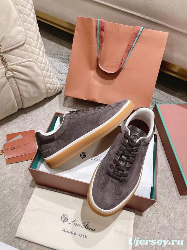 2025 Unisex Le Parmentier Grey Suede Leather Sneakers Top Version LY00320(F)/LY00330(M)