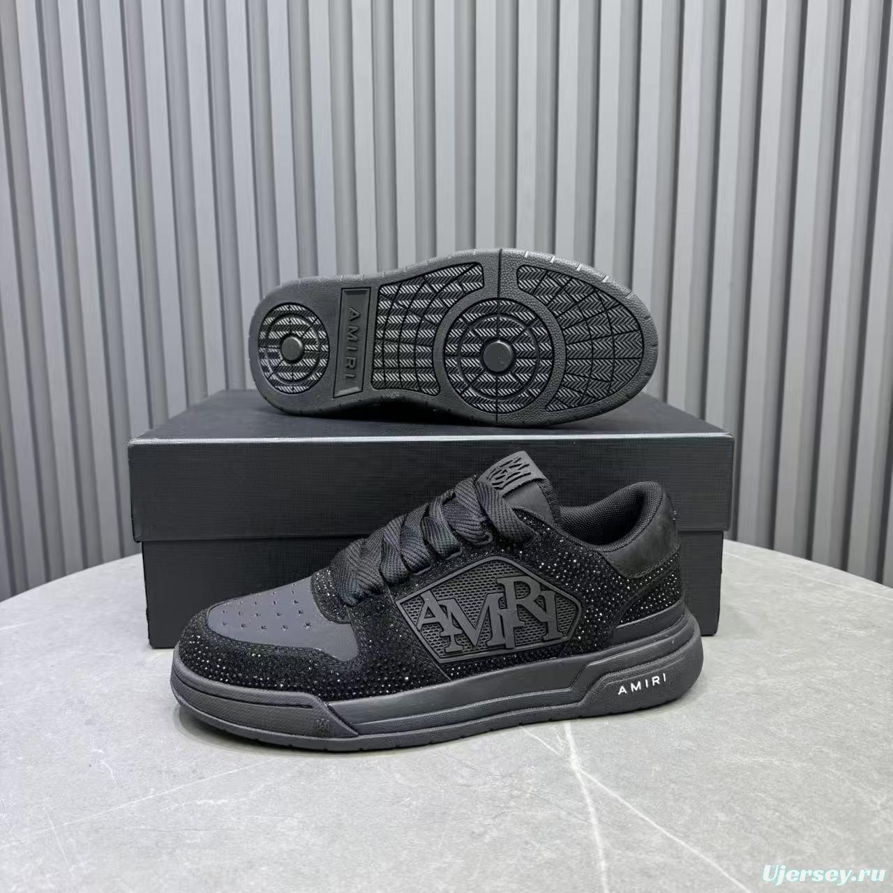 2025 Men Amiri Black Leather Sneakers MJ00360