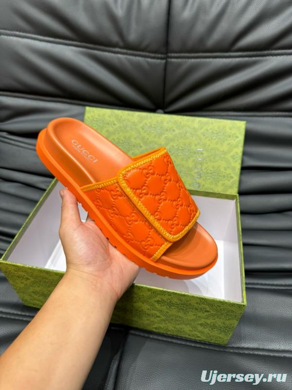 2024 Gucci Orange Synthetic Slippers MJ00200