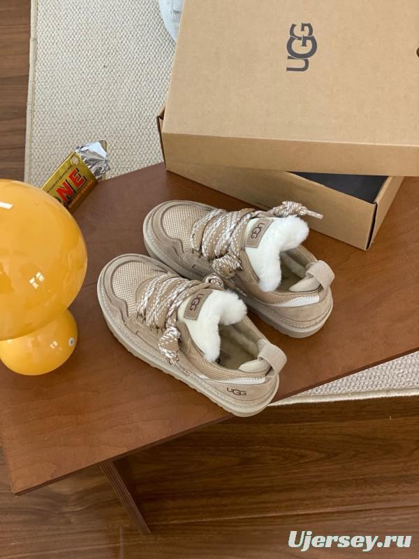 2024 Women UGG Beige Suede Textile Casual Shoes MJ00290