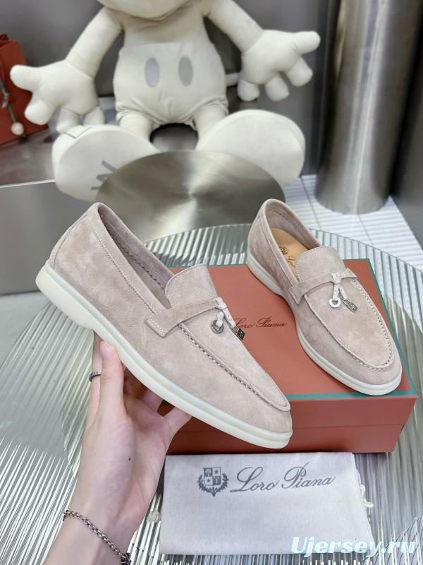 2024 Unisex Le Parmentier beige suede loafers MJ00270