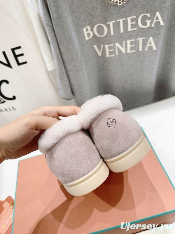 2024 Women LP Beige Suede Shearling Loafer MJ00300
