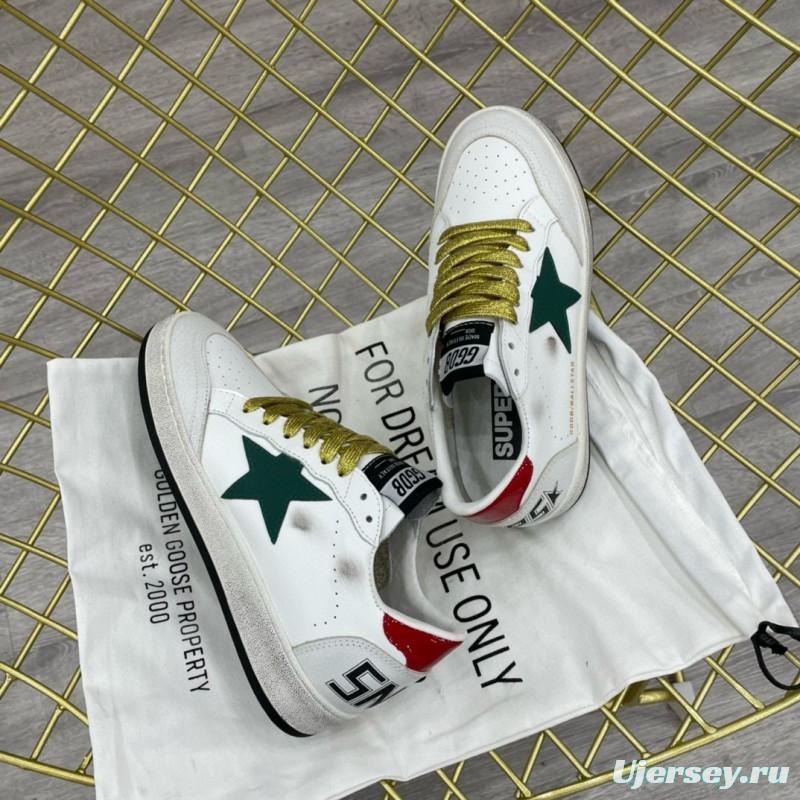 2024 Unisex GGDB White Green Red Leather Suede Low Top Sneakers MJ00260