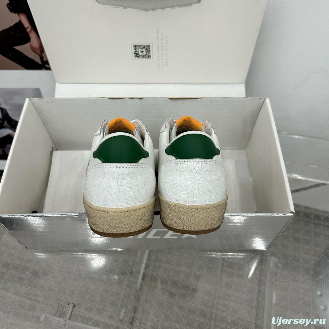 2024 Unisex GGDB White Grey Green Leather Sneakers MJ00260