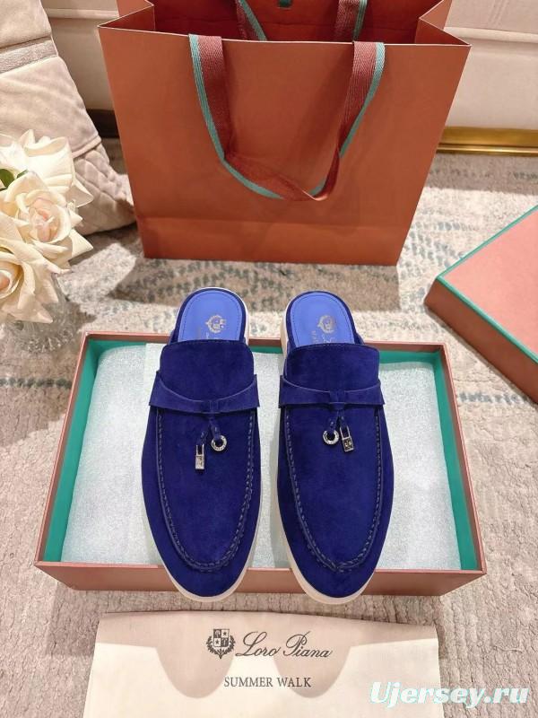 2025 Women LP Blue Suede Loafers LY00260(F)