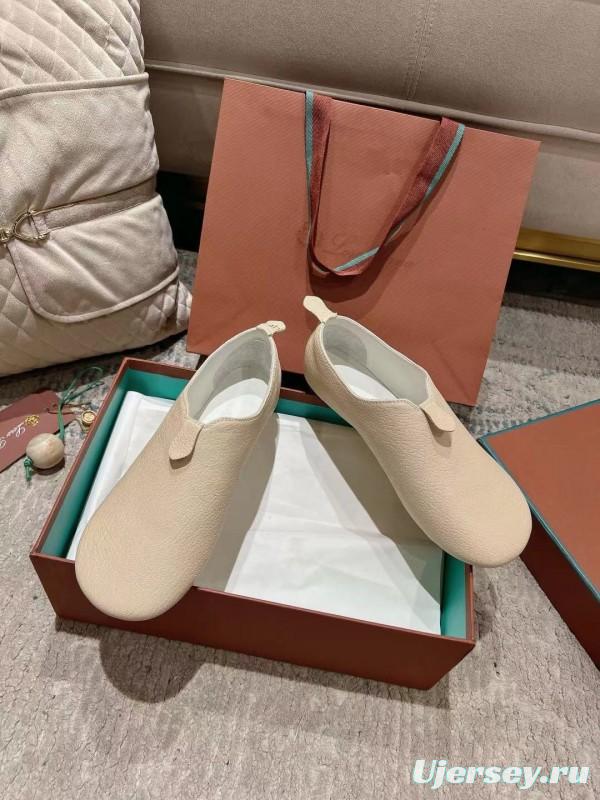 2025 Women LP Light Beige Leather Casual Shoes LY00300