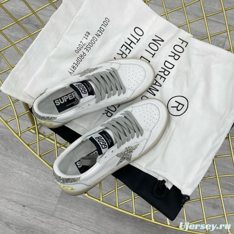 2024 Unisex GGDB White Silver Leather Low Top Sneakers MJ00260