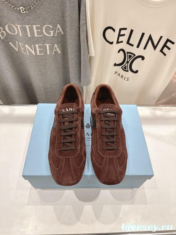 2025 Unisex Prada Brown Suede Casual Shoes