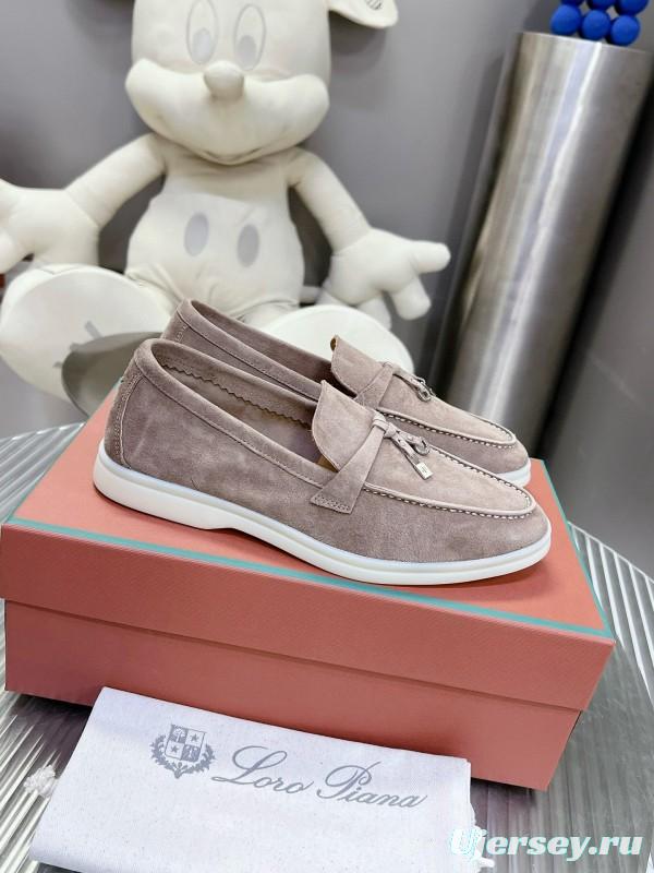 2024 Unisex LP Beige Suede Loafers MJ00270
