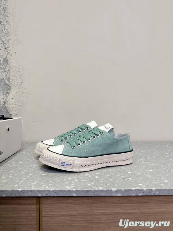 2025 Women VISVIM Green Canvas Sneakers