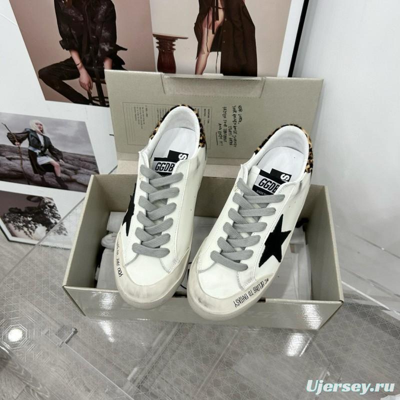 2025 Women GGDB White Black Leather Sneakers LY00360