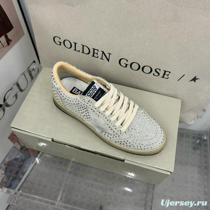 2024 Unisex GGDB White Crystal Leather Sneakers MJ00260