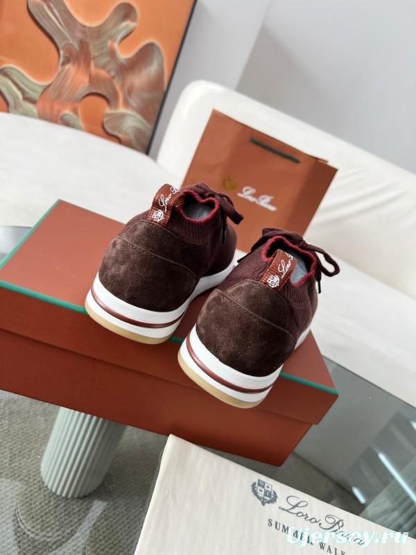 2024 Men LP Burgundy Wool Knit Sneakers MJ00330