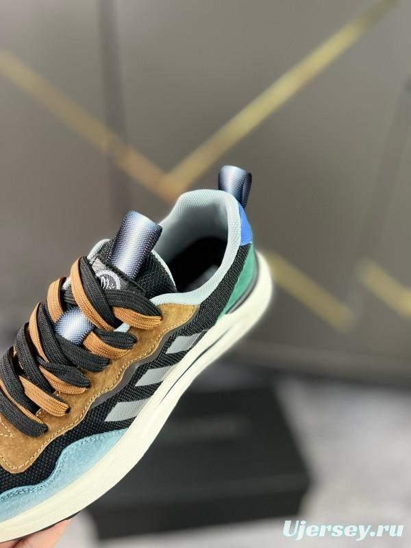 2024 Men Armani black brown blue green leather mesh sneakers MJ00230