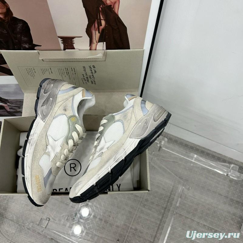 2024 Unisex GGDB White Grey Suede Mesh Sneakers