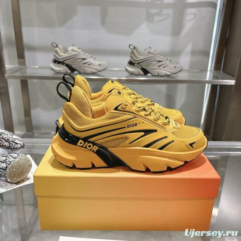 2024 Unisex Dior Yellow Mesh Sneaker MJ00360