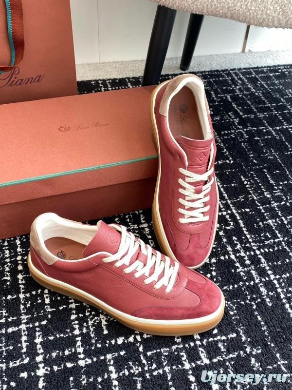 2024 Unisex LP Red Pink Leather Sneakers MJ00320