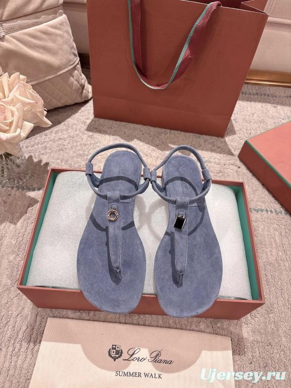 2025 Women LP Blue Suede Slippers LY00250