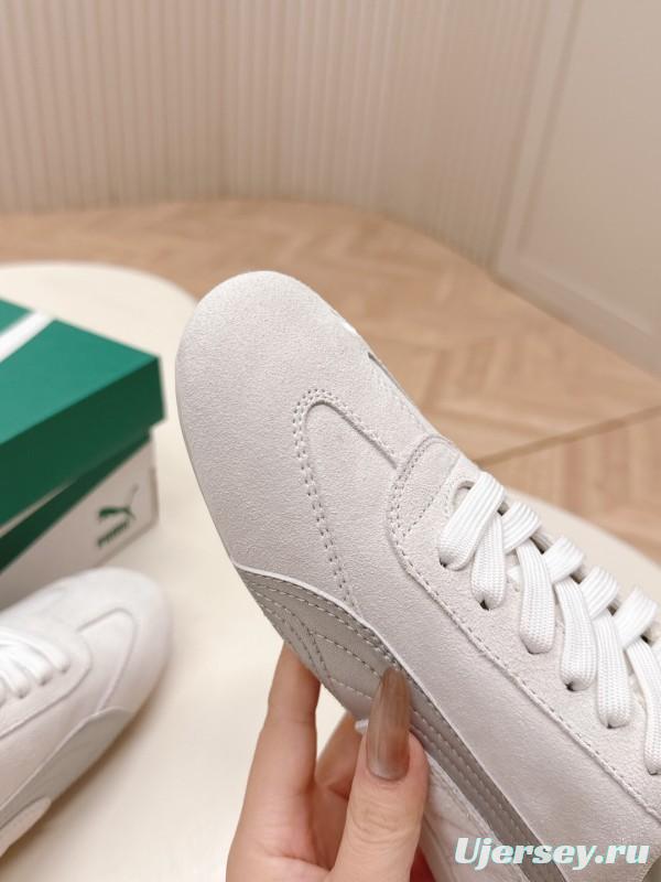 2025 Women PUMA White Suede Sneakers LY00280