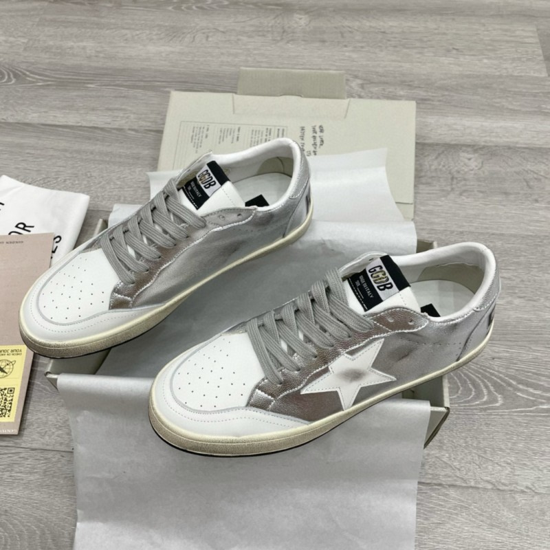 2024 Unisex GGDB White Silver Leather Low Top Sneakers MJ00260