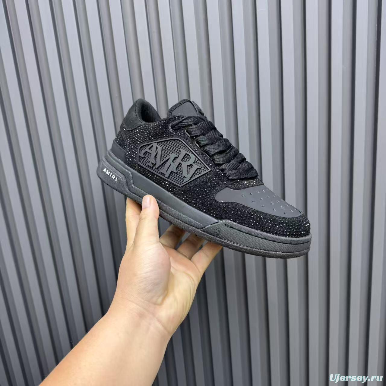 2025 Men Amiri Black Leather Sneakers MJ00360