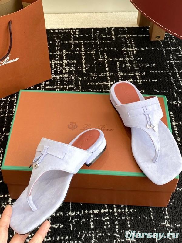 2025 Women Le Parmentier Lavender Suede Slippers KFY00280