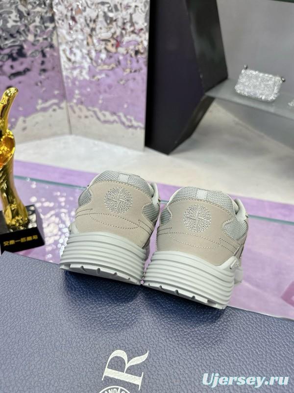 2024 Unisex Dior Stone Island B30 Beige White Mesh Sneakers MJ00330