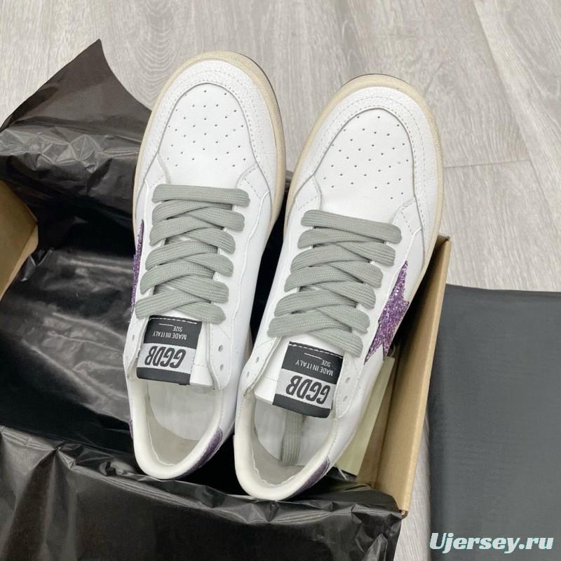 2024 Unisex GGDB White Purple Leather Sneakers MJ00260
