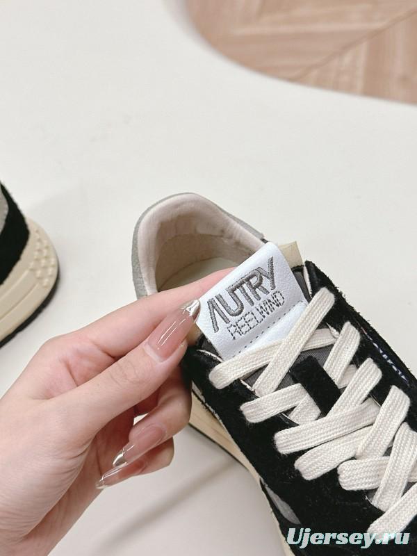 2024 Unisex Autry Black Grey White Leather Mesh Sneakers MJ00330