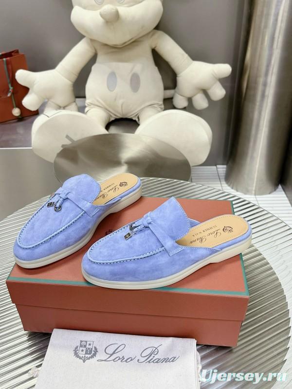 2024 Slippers LP Blue Suede Loafers