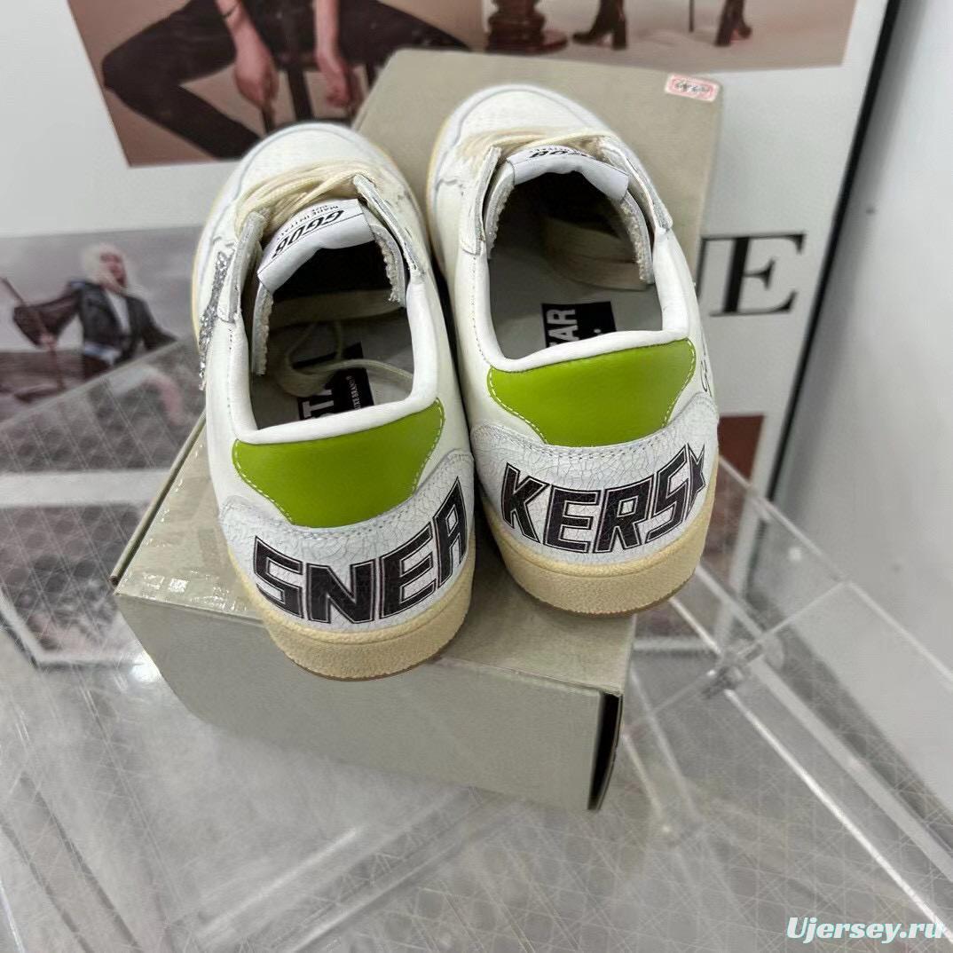 2024 Unisex GGDB White Silver Glitter Leather Sneakers MJ00260