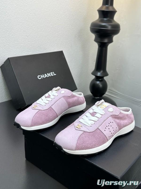2025 Women CHANEL Pink Suede Casual Sneakers Classic Craftsmanship LY00360(F)
