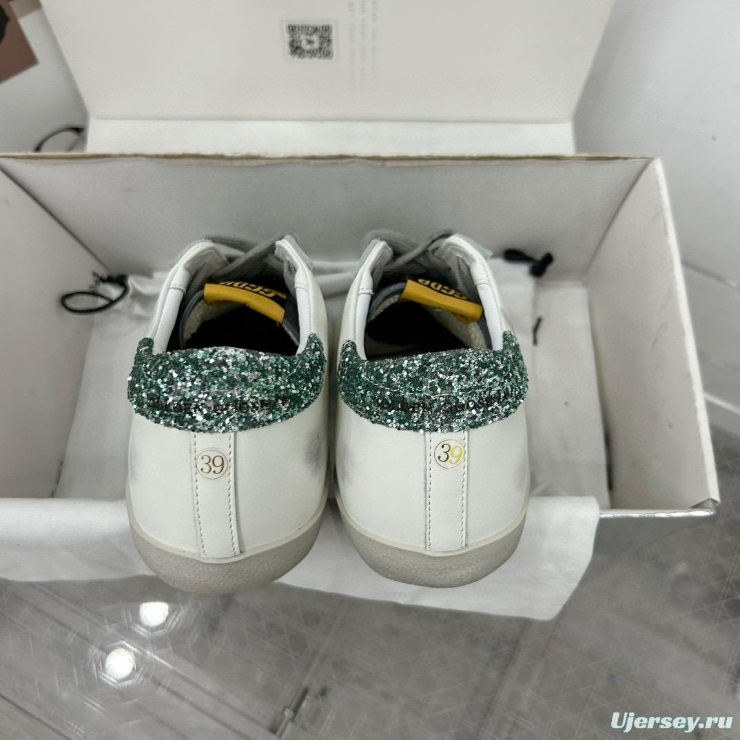 2025 Women GGDB White Pink Grey Glitter Leather Suede Sneakers