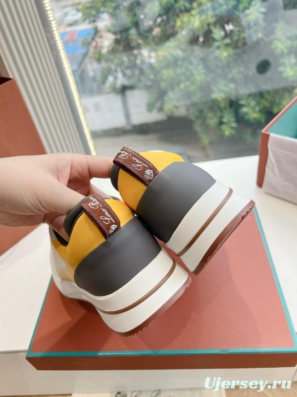 2024 Unisex Le Parmentier White Yellow Black Knit Sneakers Top Version MJ00340