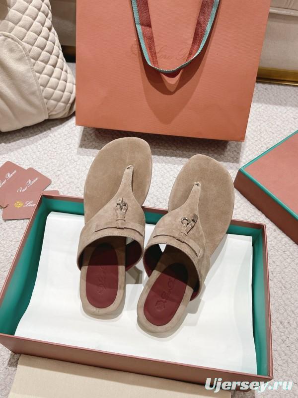2025 LP Beige Suede Slippers LY00250
