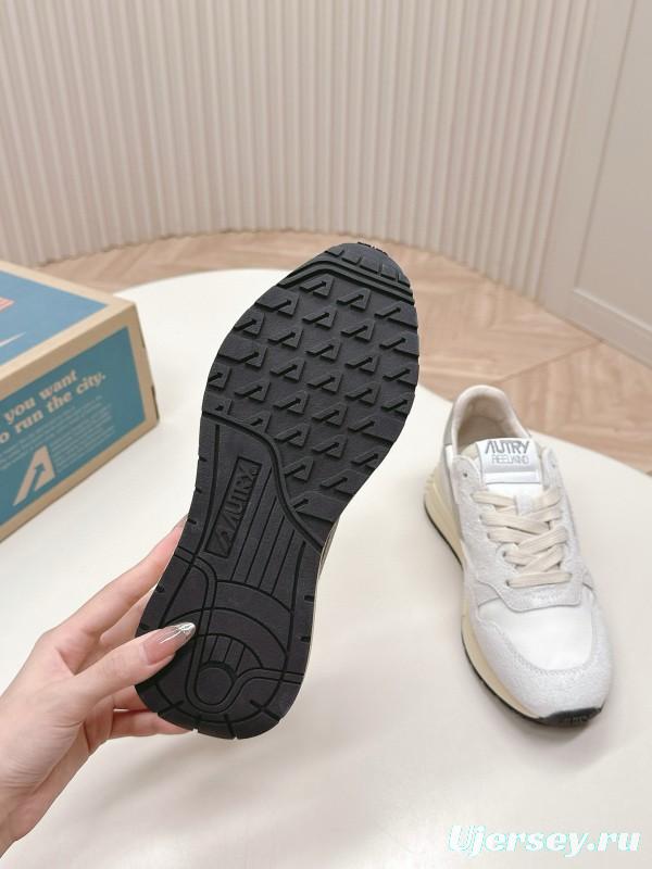 2024 Unisex Autry White Grey Leather Mesh Sneakers MJ00330