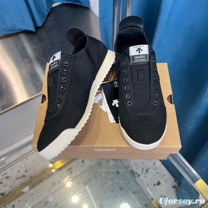 2024 Unisex Descente Black Canvas Plimsolls MJ00280