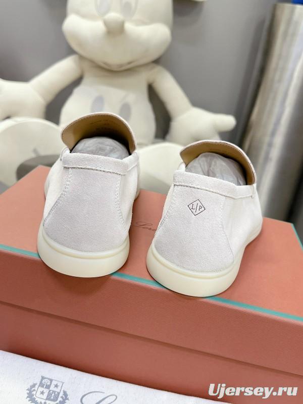 2024 Unisex LP White Suede Loafers MJ00270