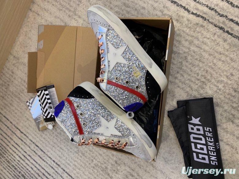 2024 Unisex GGDB Silver White Red Blue Leather Suede Sneakers MJ00300