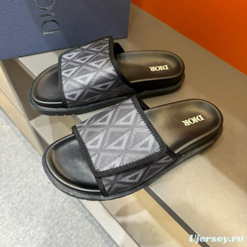 2024 Dior Black Mesh Slippers MJ00180