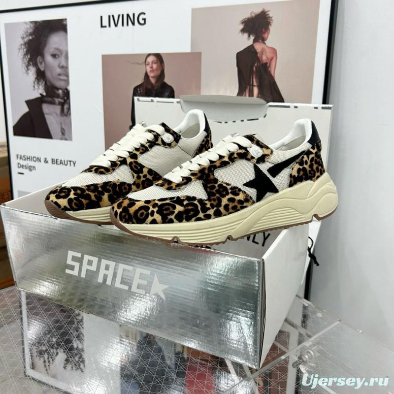 2024 Unisex GGDB White Black Leopard Mesh Leather Sneakers