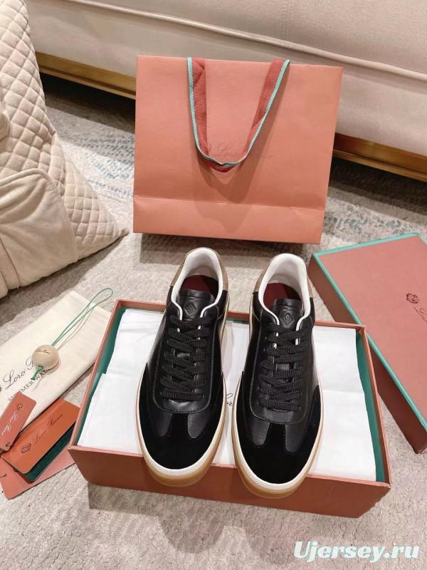2025 Unisex Le Parmentier Black Suede Leather Sneakers Top Version LY00320(F)/LY00330(M)