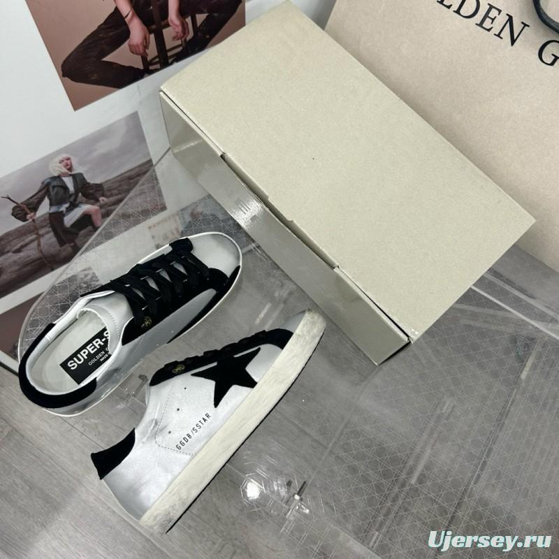 2025 Unisex GGDB White Black Leather Sneakers