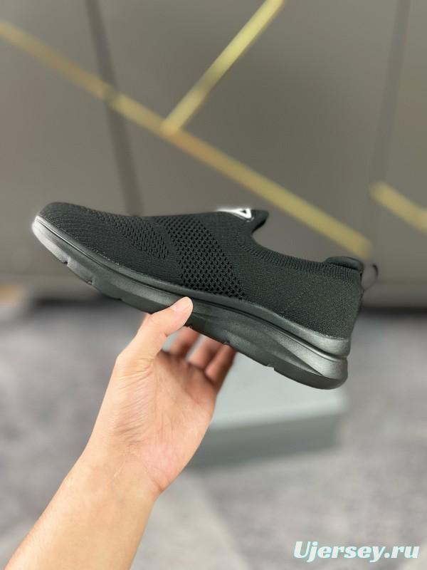 2024 Men Prada Black Knit Sneaker MJ00230